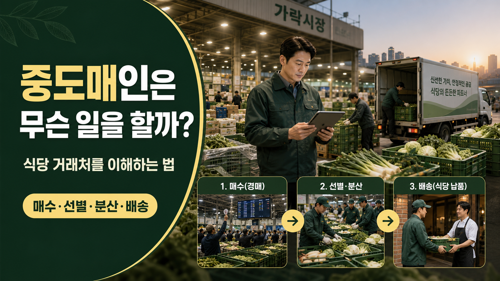 # 중도매인이 하는 일—식당 사장님이 알아두면 좋은 이유