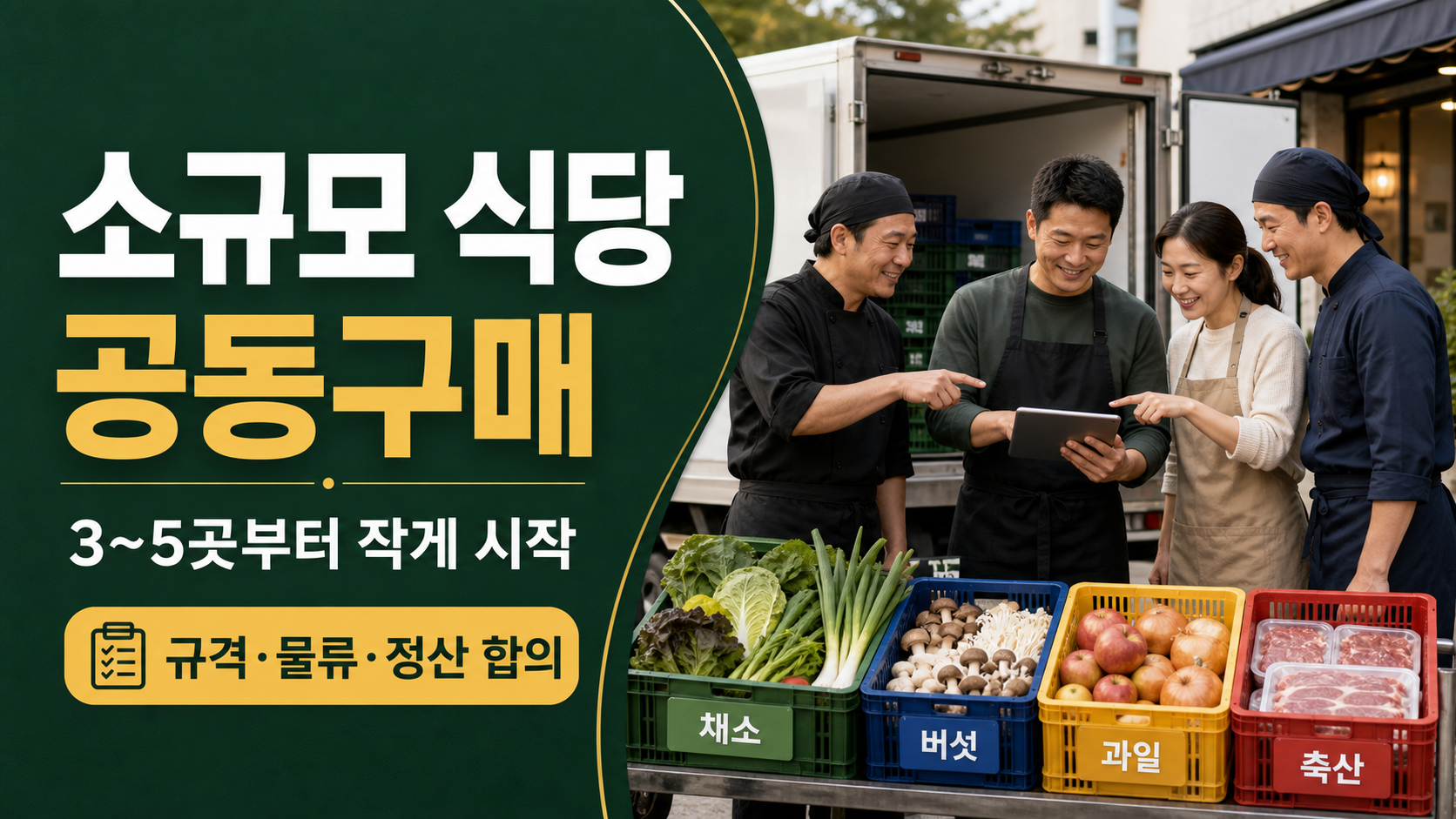 소규모 식당도 할 수 있는 식자재 공동구매 전략