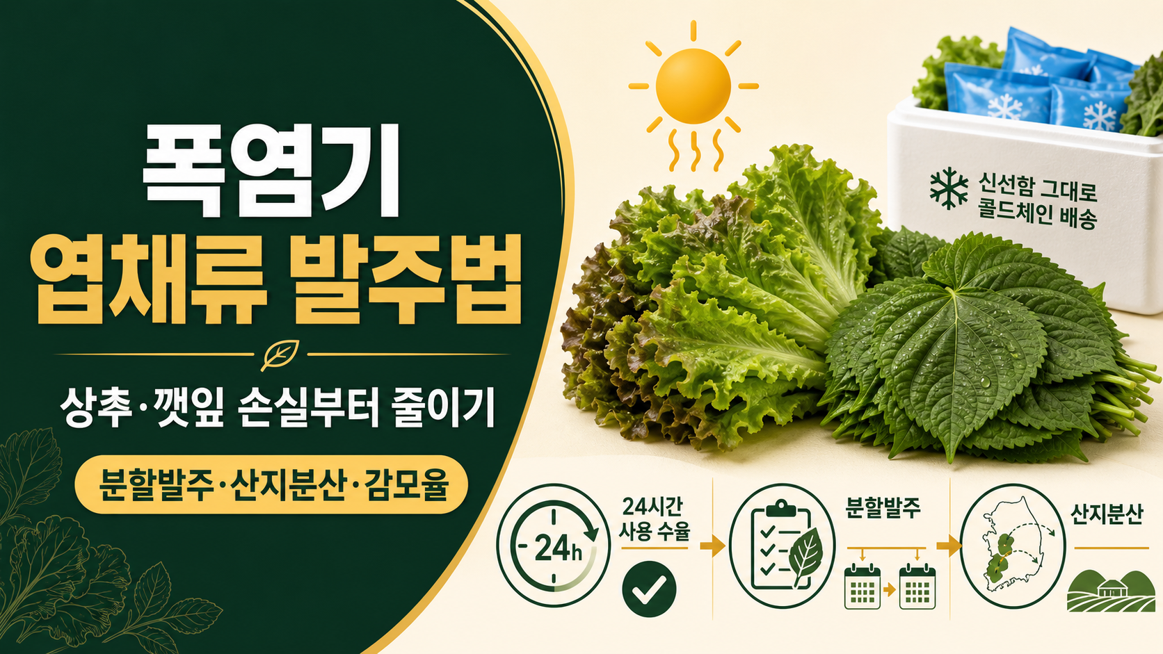 폭염이 상추·깻잎 가격에 미치는 영향—엽채류 발주 대응법