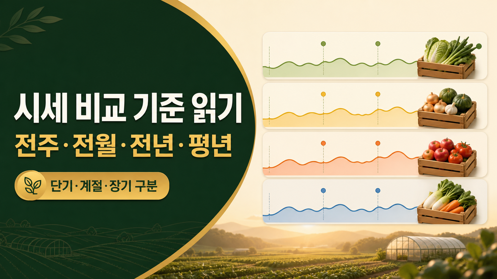 평년가격·전년가격·전월가격 차이—농산물 시세 비교 기준 읽는 법