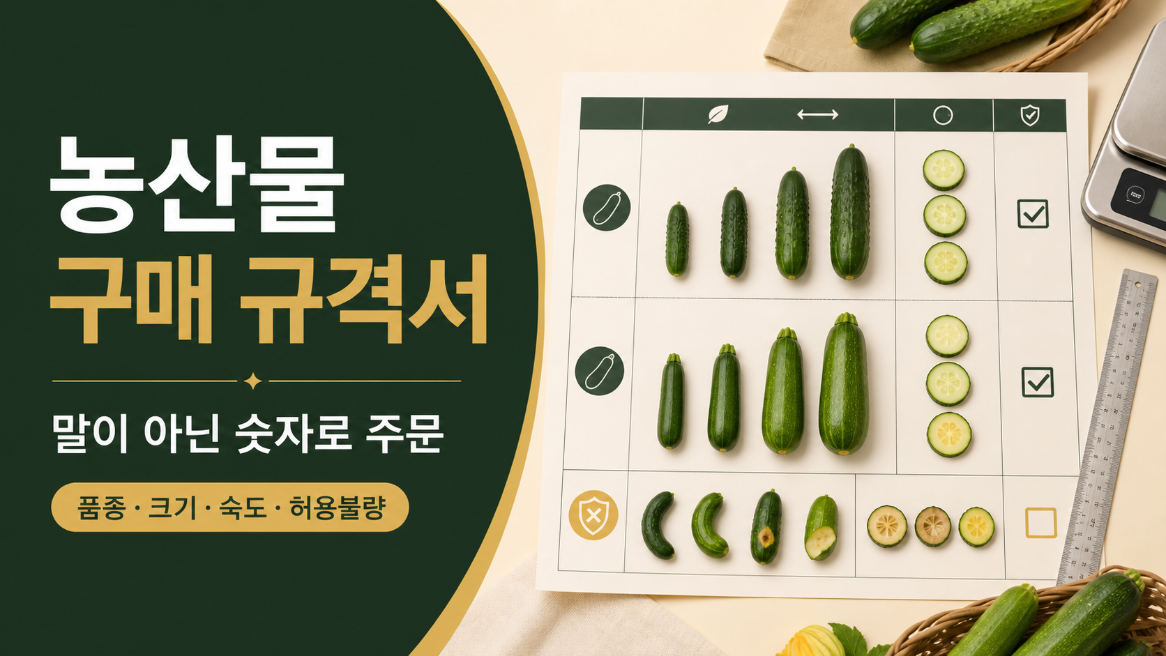 농산물 구매 규격서 작성법｜“좋은 물건”을 숫자로 주문하는 방법