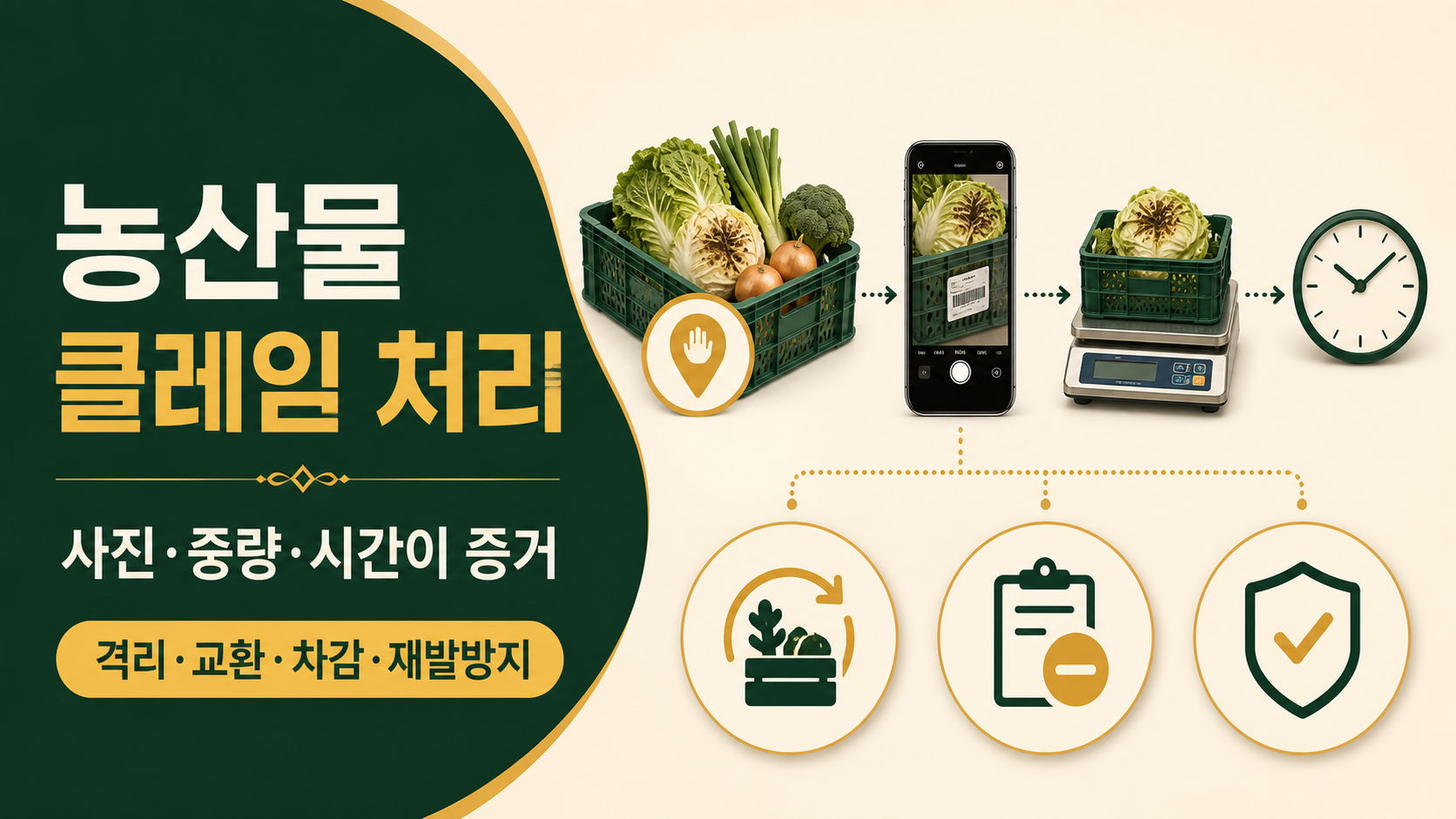 농산물 클레임 처리 기준｜사진·중량·시간으로 교환과 차감을 결정하는 법