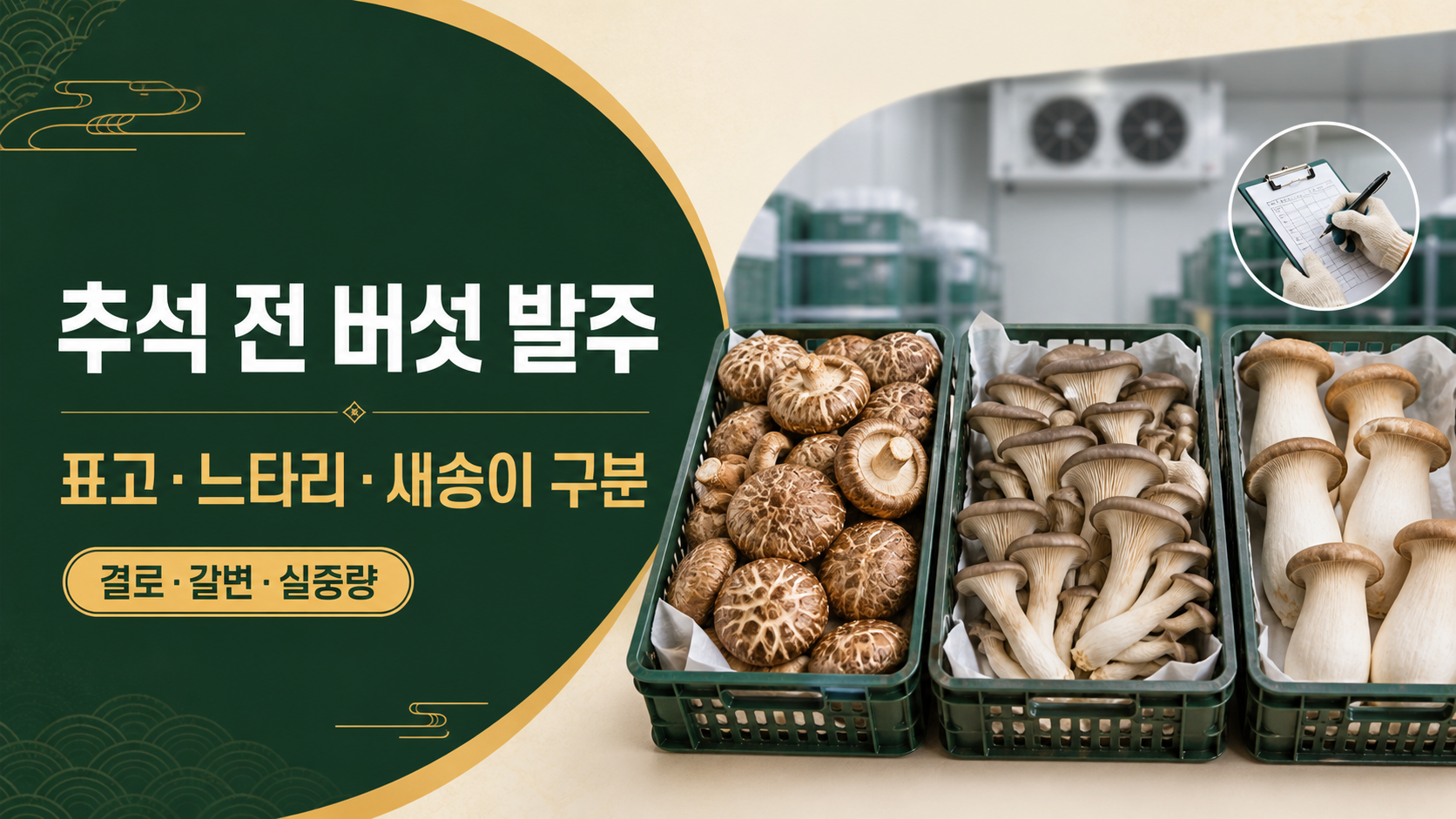 추석 전 버섯값—표고·느타리·새송이 발주 타이밍