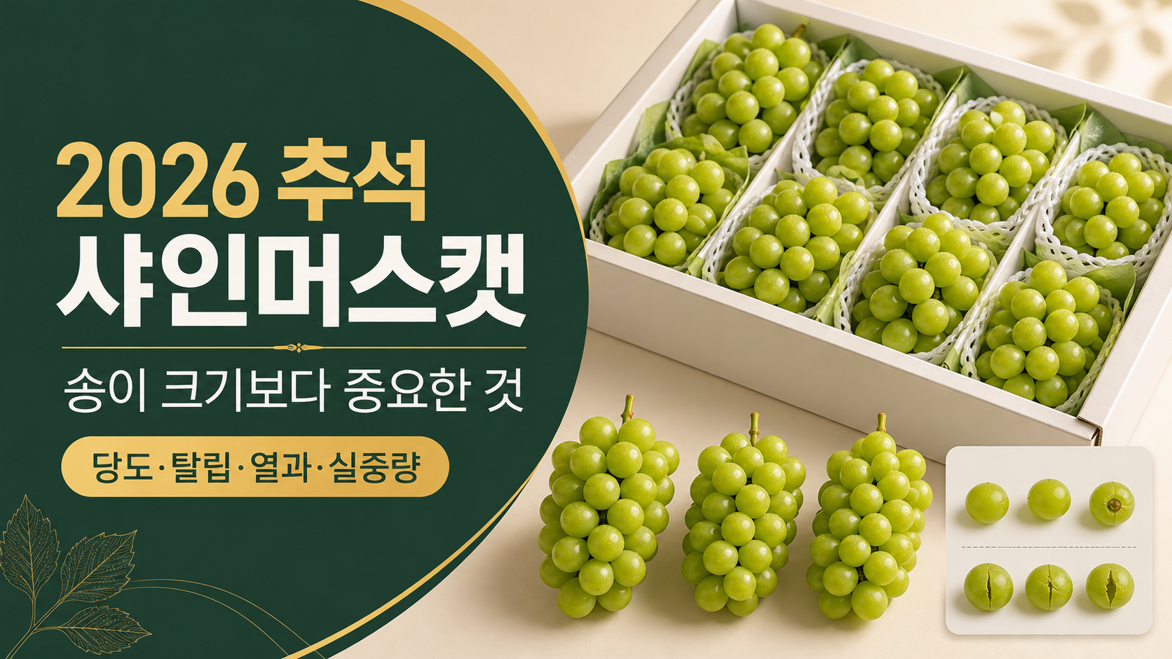 2026 추석 샤인머스캣 도매시세—송이 크기보다 확인할 것