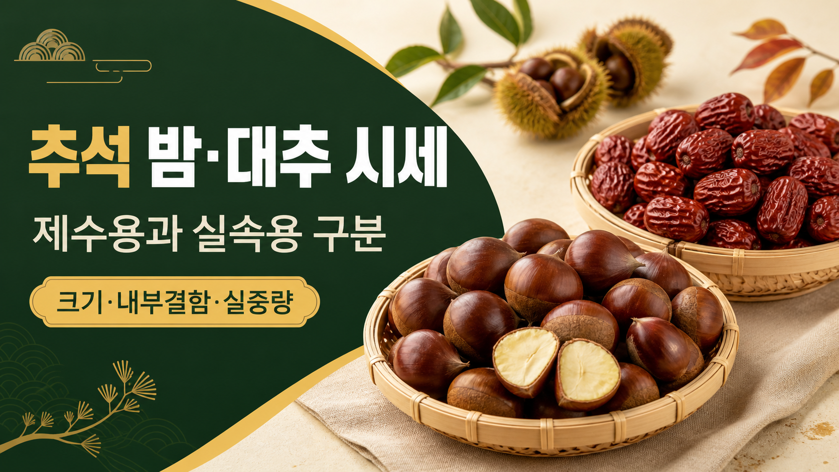 # 추석 밤·대추 도매시세